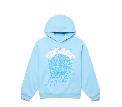 Sp5der hoodie - sky blue